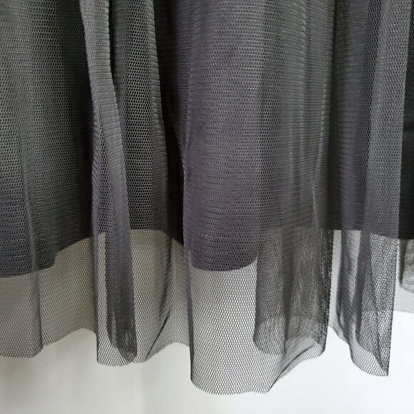 Red Gray Striped Sleeveless Dress M A-Line Tulle Skirt Matilda Jane - Picture 4 of 5